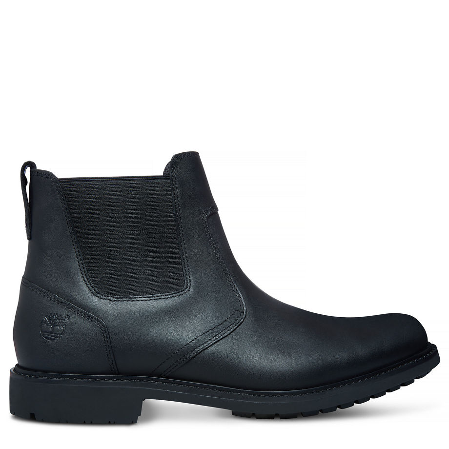 Timberland Men's Stormbuck Chelsea Boot Black Black Smooth