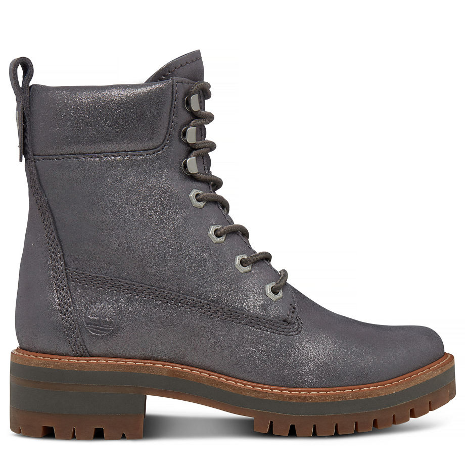 Timberland Women's Courmayeur Valley Lace-Up Boot Silver Dark Grey