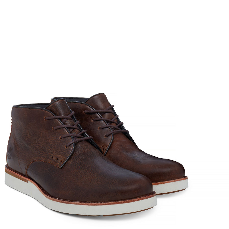 Timberland Men's Preston Hills Chukka Vintage Brown Light Potting Soil Dusk