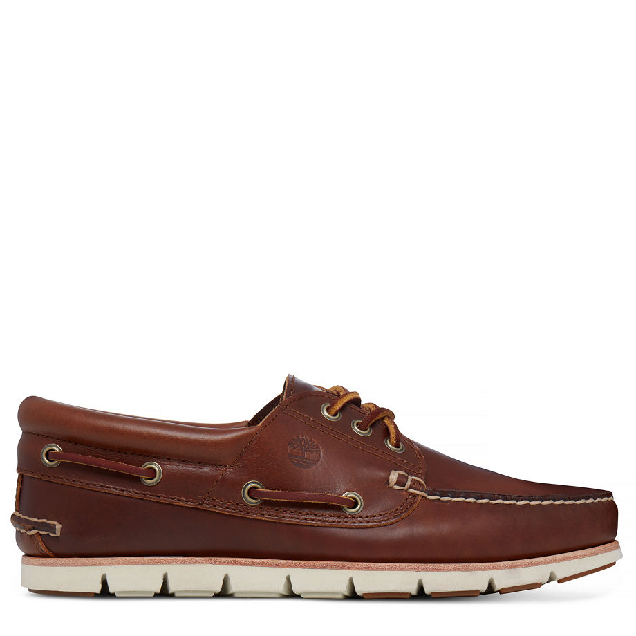 Timberland Men's Tidelands 3-Eye Boat Shoe Vintage Brown