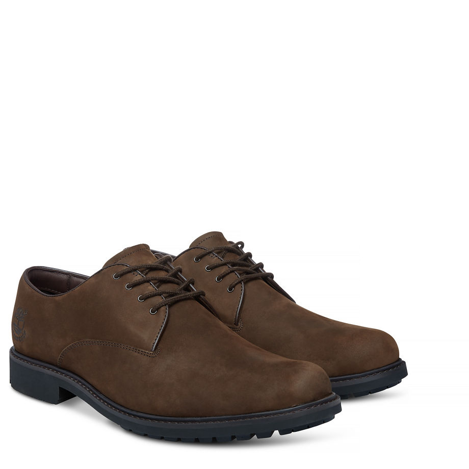 Timberland Men's Stormbuck Plain Toe Oxford Dark Brown Burnished Dark Brown Oiled