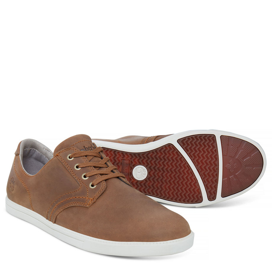 Timberland Men's Fulk Low Profile Oxford Brown Dusty Saddleback Full Grain