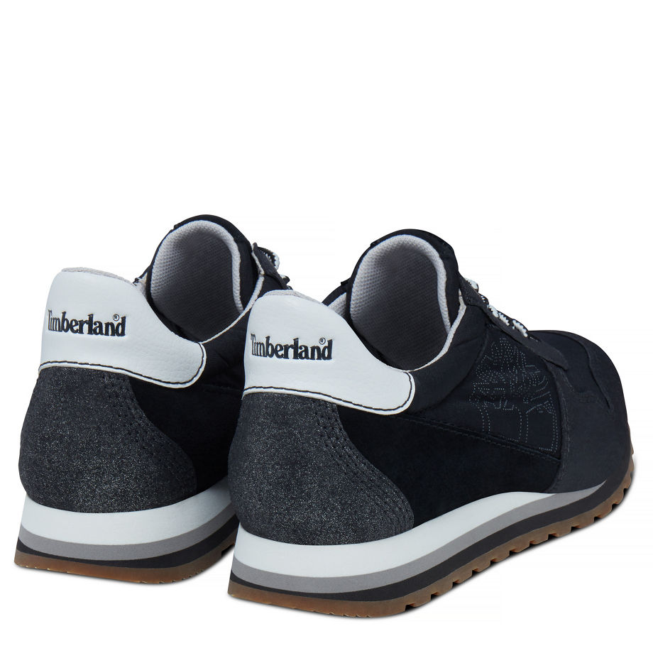 Timberland Women's Milan Flavor Trainer Black Dark Grey/Jet Black Suede (Black)