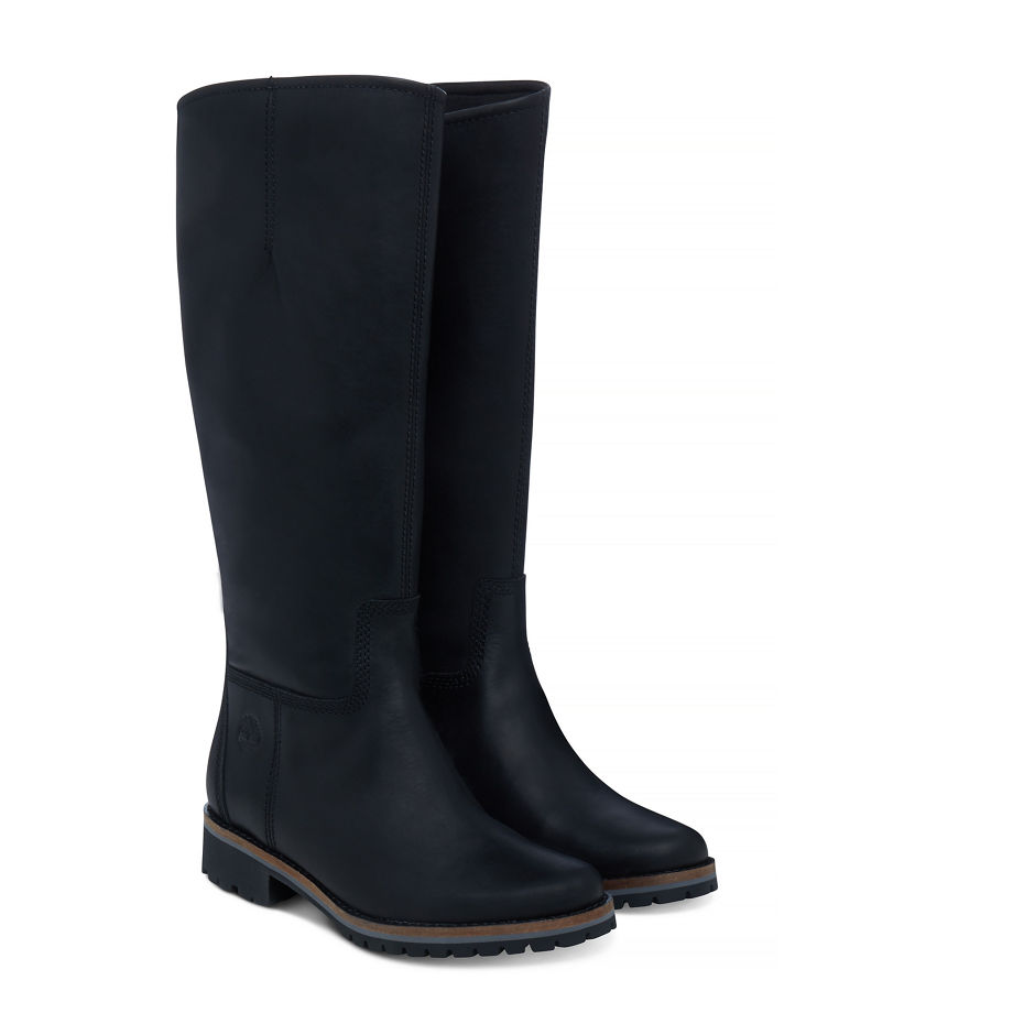 Timberland Women's Main Hill Tall Boot Black Jet Black Mincio