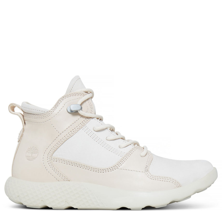 Timberland Women's Flyroam Leather Sneakerboot Pale Pink Rainy Day Discover