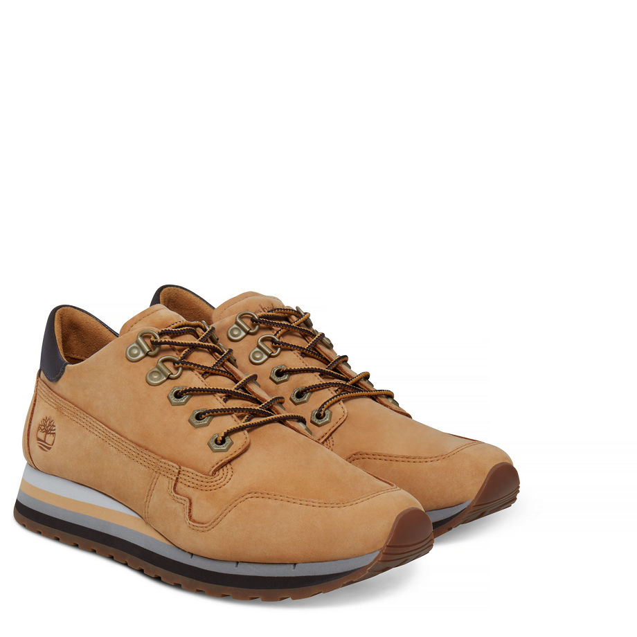 Timberland Women's Antwerp Air Leather Trainer Yellow Wheat Naturebuck