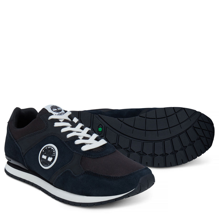 Timberland Men's Retro Runner Trainer Black Black Hammer Suede