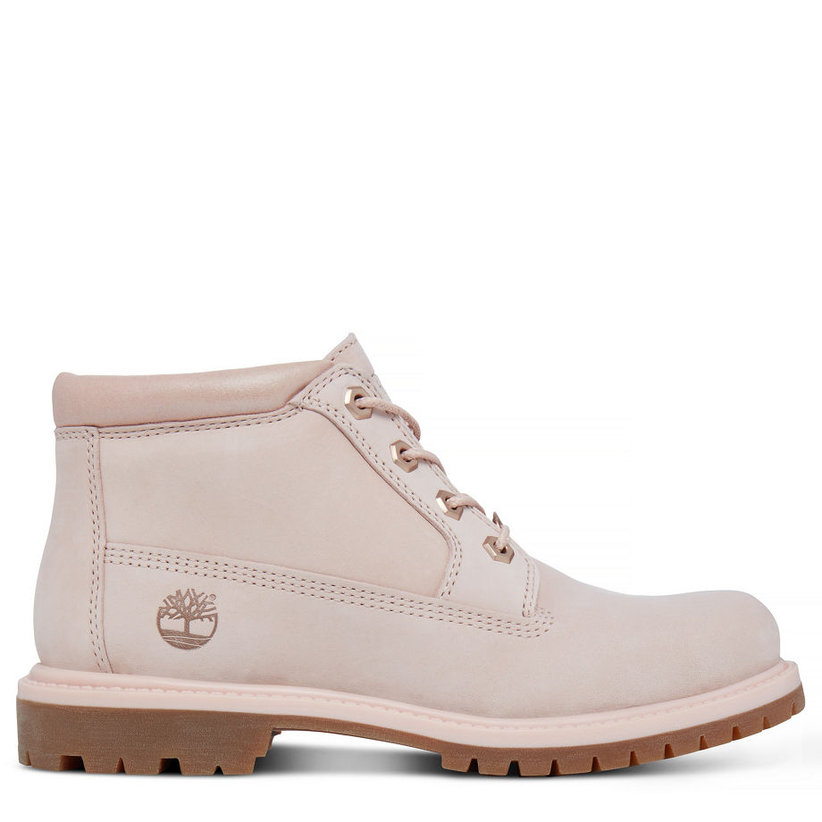 Timberland Women's Nellie Chukka Boot Pastel Rose Cameo Rose Waterbuck W/Misty Rose Metallic Collar