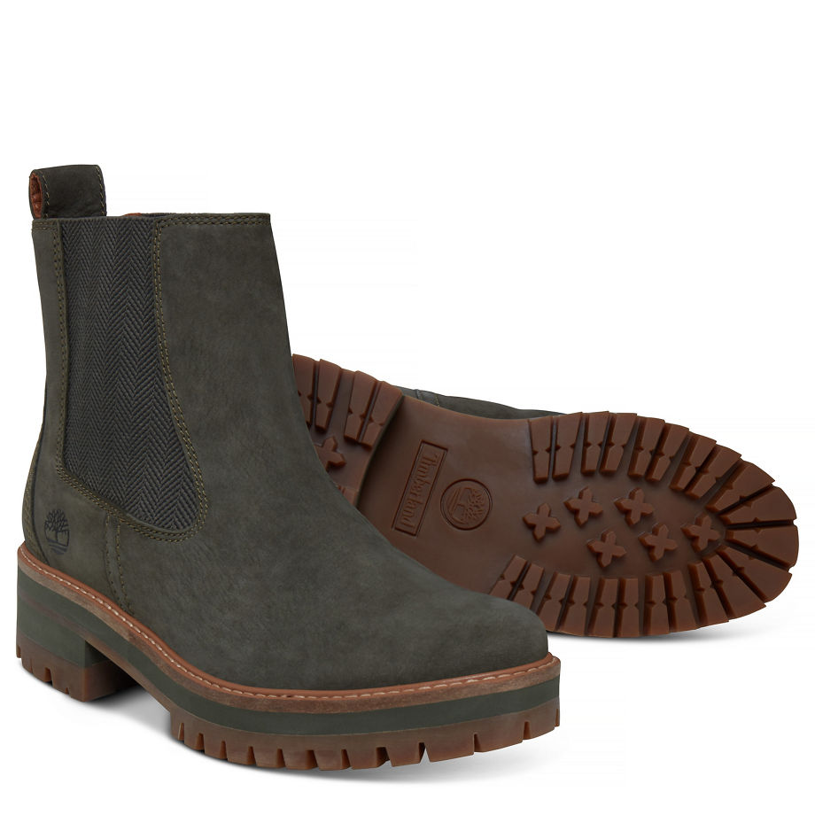Timberland Women's Courmayeur Valley Chelsea Olive Olive Night Earthybuck