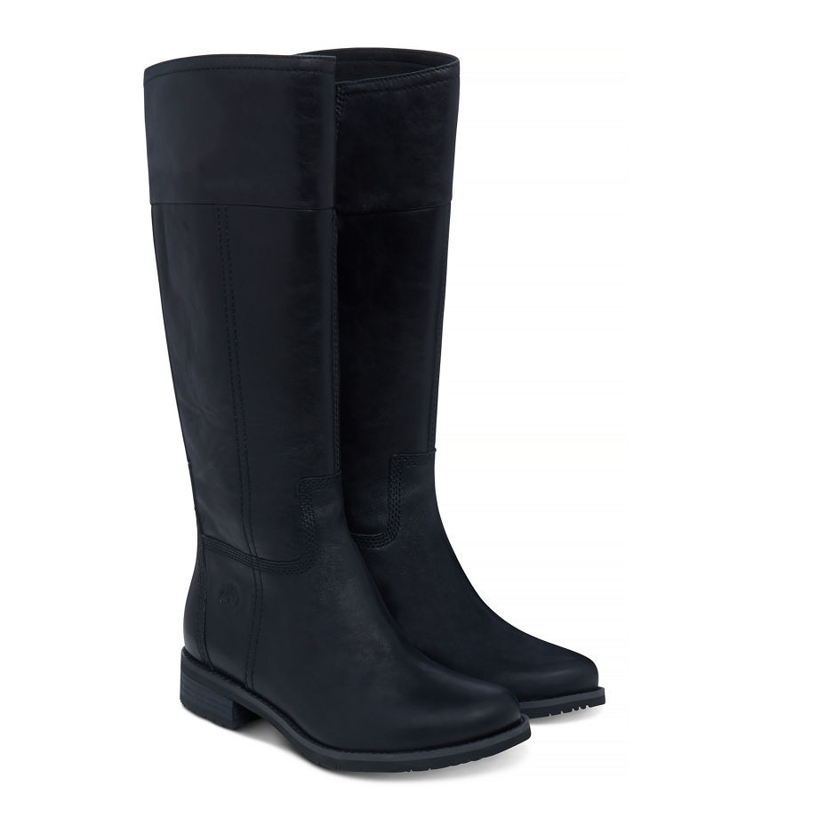 Timberland Women's Venice Park Tall Boot Black Jet Black Euro Vintage