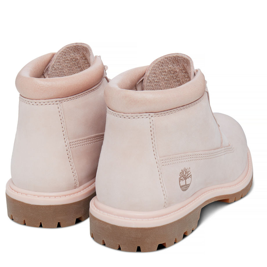 Timberland Women's Nellie Chukka Boot Pastel Rose Cameo Rose Waterbuck W/Misty Rose Metallic Collar