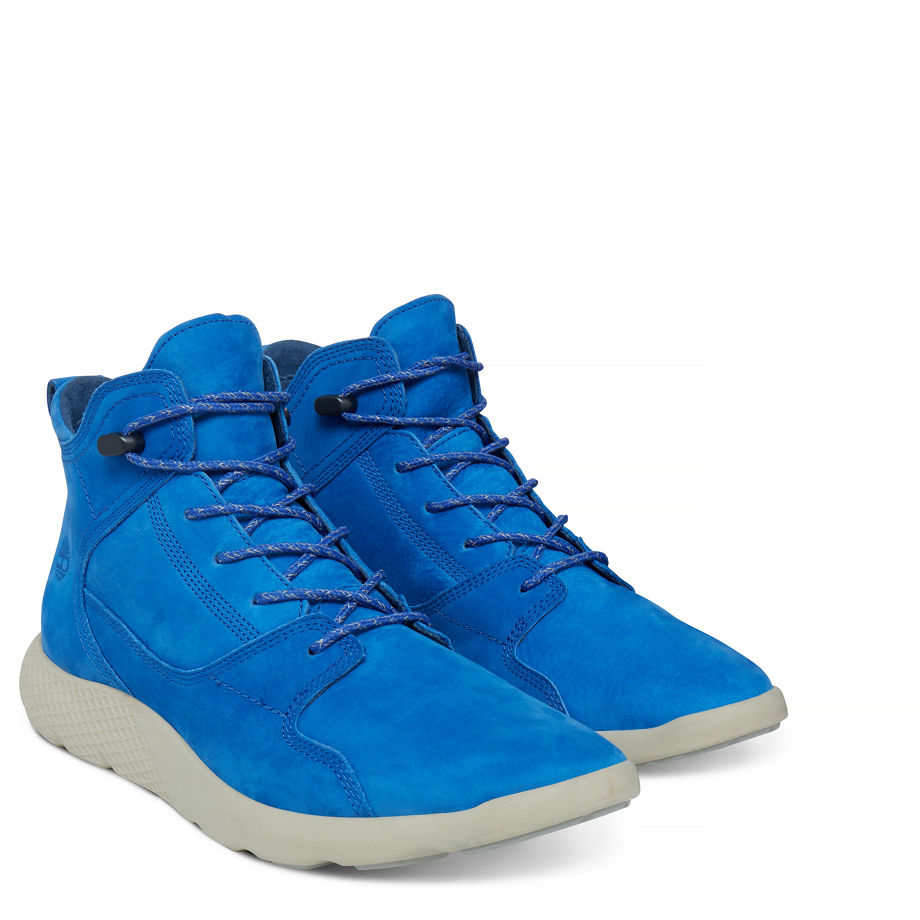 Timberland Men's Flyroam Leather Sneakerboot Blue Olympian Blue