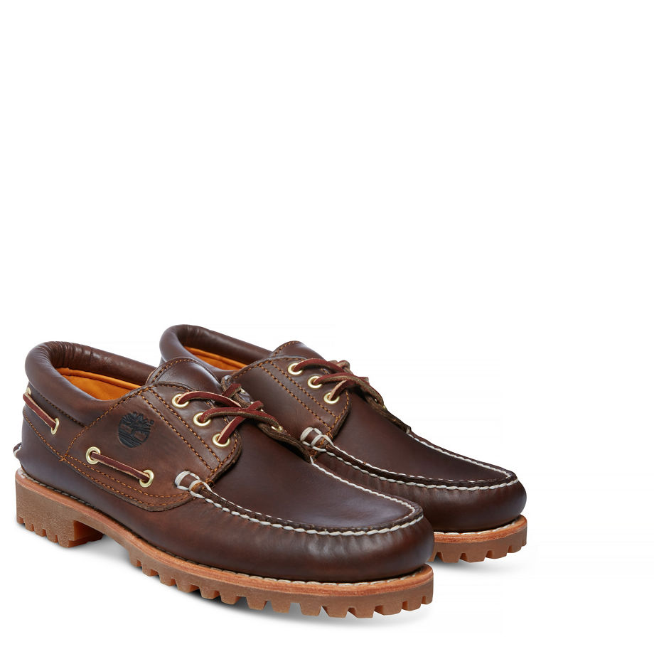 Timberland Men's 3-Eye Classic Lug Brown Brown Pull Up