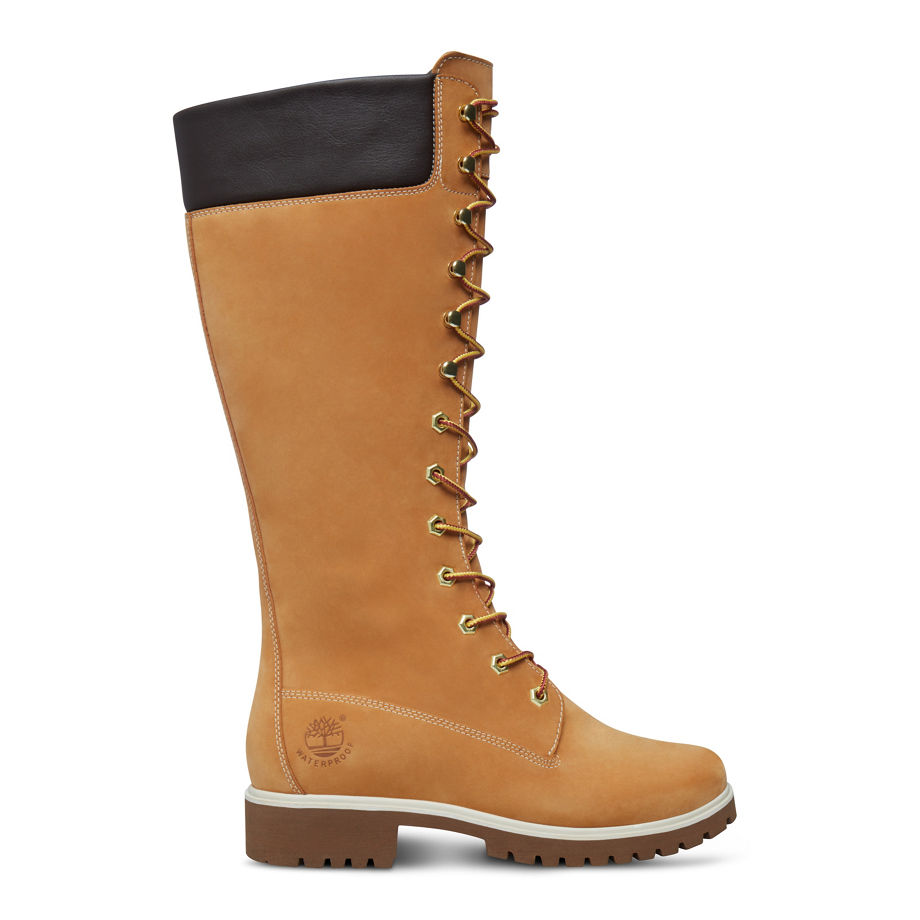 Timberland Women's Premium 14-Inch Boot Yellow Wheat Nubuck