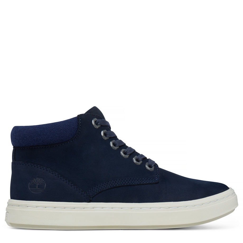 Timberland Women's Londyn Chukka Navy Navy Nubuck W/ Wool Collar
