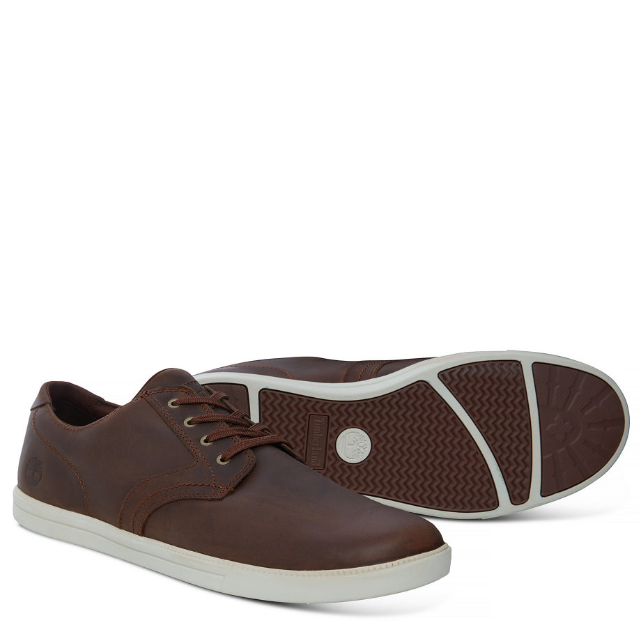 Timberland Men's Fulk Low Profile Oxford Dark Brown Gaucho Saddleback Full Grain