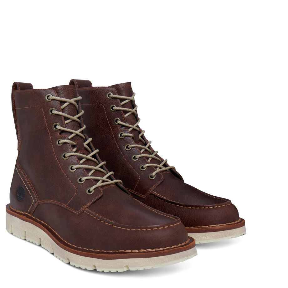 Timberland Men's Westmore Moc Toe Boot Brown Tortoise Shell Dusk