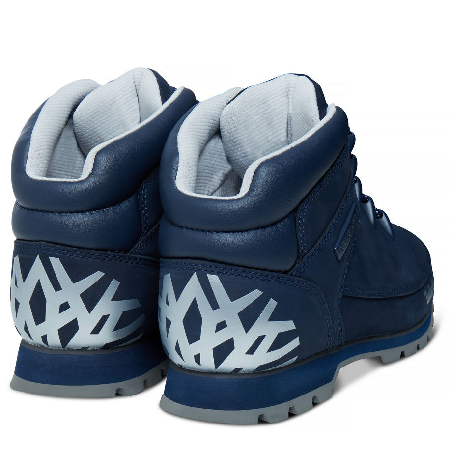 Timberland Men's Euro Sprint Hiker Mid Boot Navy Black Iris Nubuck