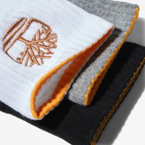 Timberland Men's 3-Pack Newmarket Village Logo Shortie Crew Socks