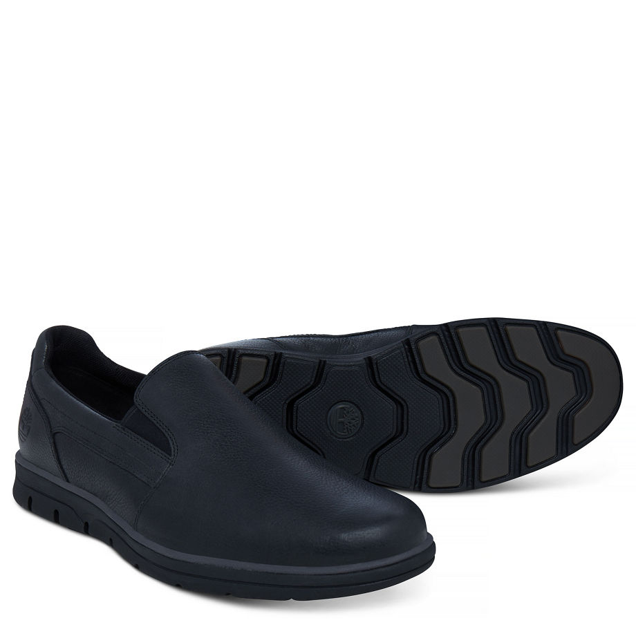 Timberland Men's Bradstreet Slip On Oxford Black Jet Black Woodlands