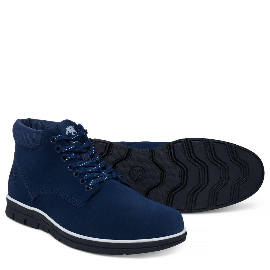 Timberland Men's Bradstreet Leather Chukka Navy Black Iris Hammer Ii