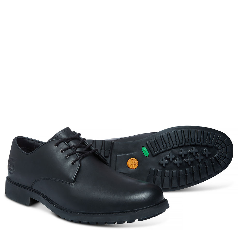 Timberland Men's Stormbuck Plain Toe Oxford Black Black Smooth