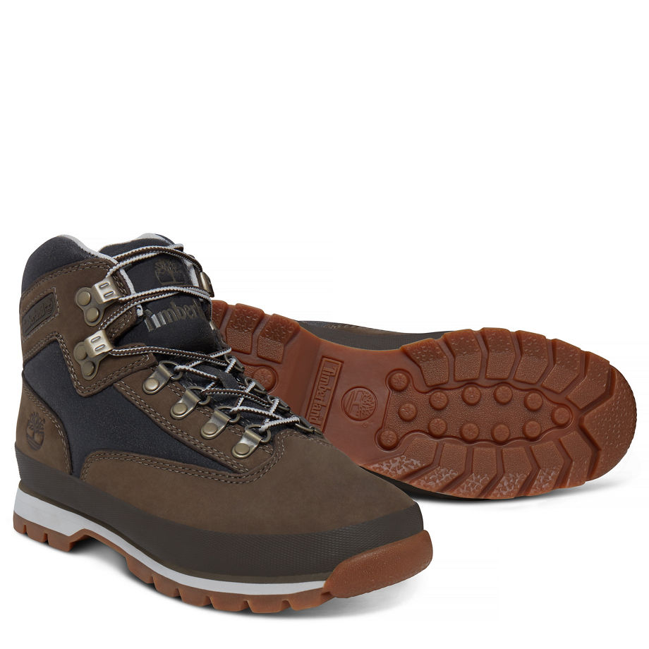 Timberland Women's Euro Hiker Leather Boot Brown Canteen Waterbuck Nubuck