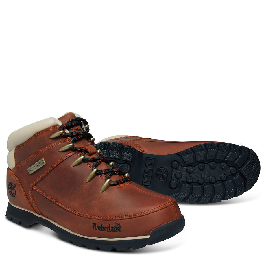 Timberland Men's Euro Sprint Hiker Brown Red Brown