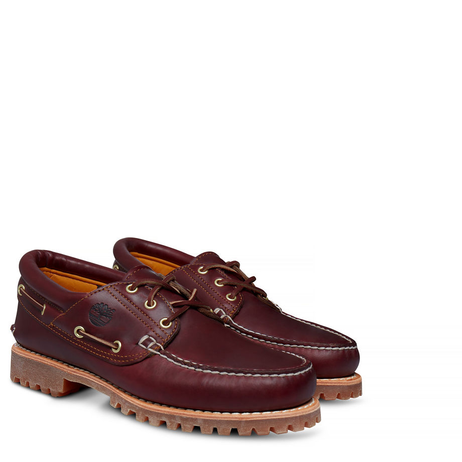 Timberland Men's 3-Eye Classic Lug Oxblood Burgundy Pull Up