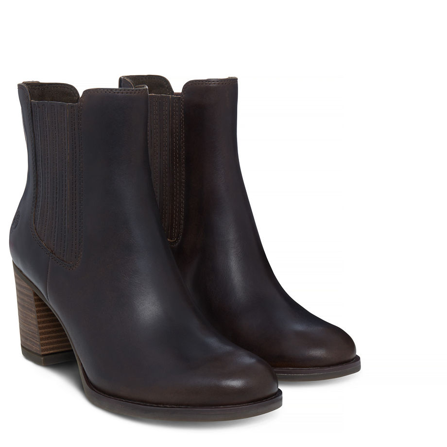 Timberland Women's Atlantic Heights Chelsea Dark Brown Canteen Forty