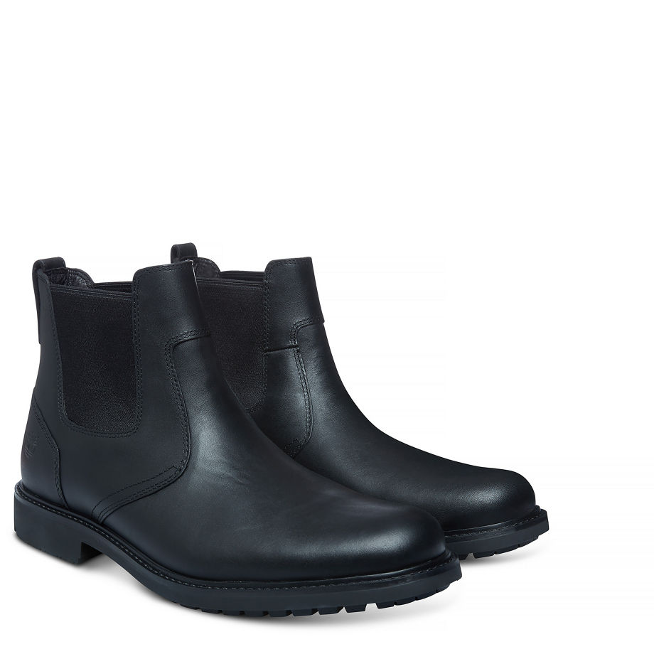 Timberland Men's Stormbuck Chelsea Boot Black Black Smooth