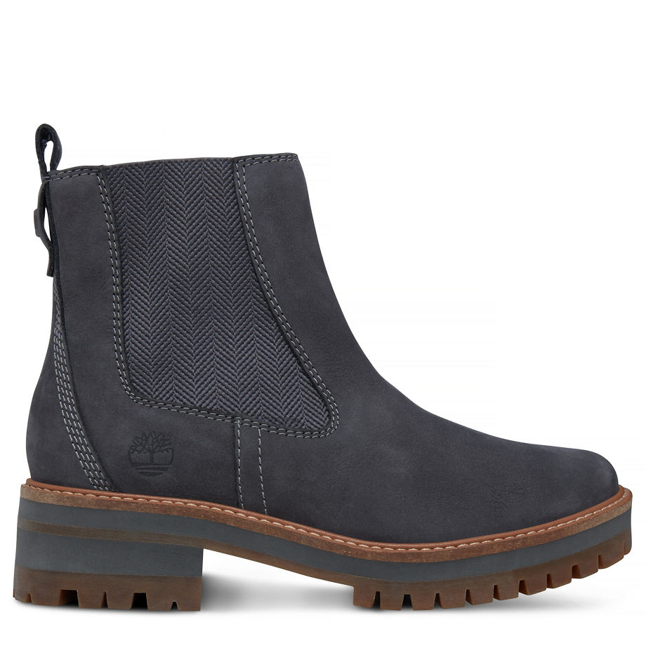 Timberland Women's Courmayeur Valley Chelsea Dark Grey Dark Grey Earthybuck