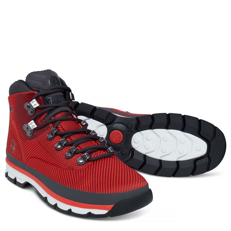 Timberland Men's Euro Hiker Jacquard Boot Orange Orange Jacquard