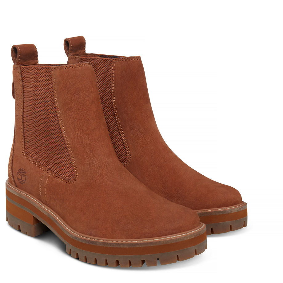 Timberland Women's Courmayeur Valley Chelsea Rust Rust Earthybuck