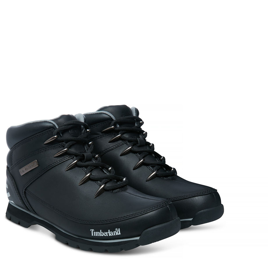 Timberland Men's Euro Sprint Hiker Black Black Reflective