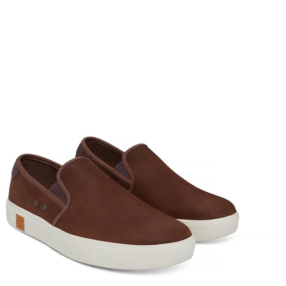 Timberland Men's Amherst Slip-On Oxford Vintage Brown Potting Soil Vecchio