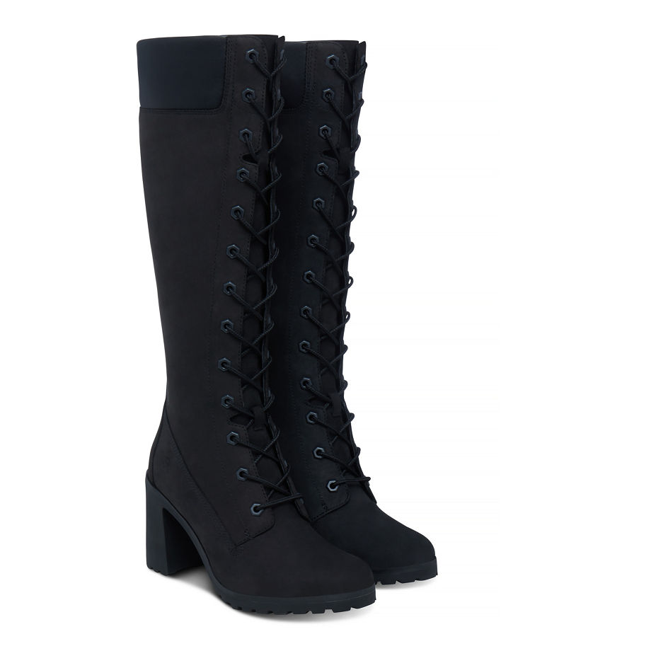 Timberland Women's Allington 14-Inch Boot Black Black Nubuck