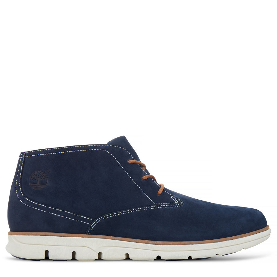 Timberland Men's Bradstreet Plain Toe Chukka Navy Black Iris Nubuck
