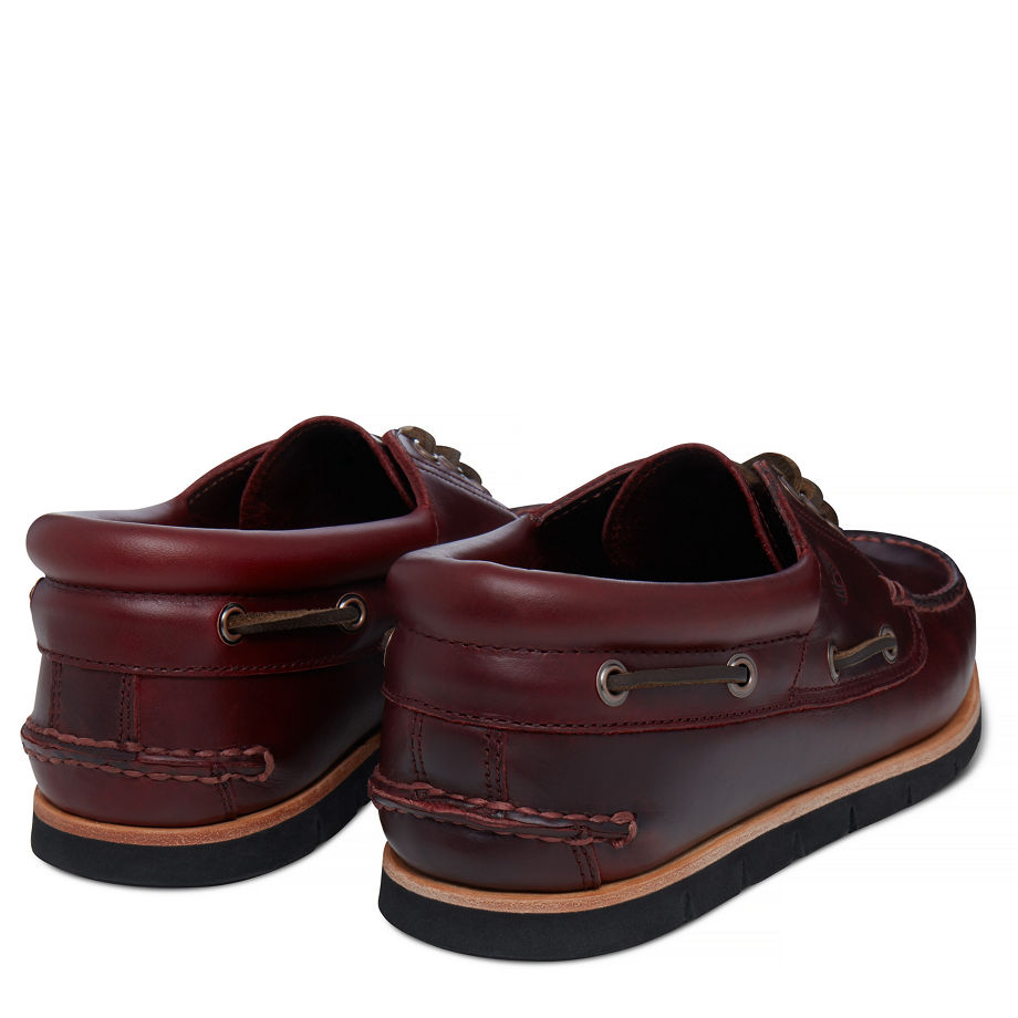 Timberland Men's Tidelands 3-Eye Boat Shoe Brown Redwood Brando