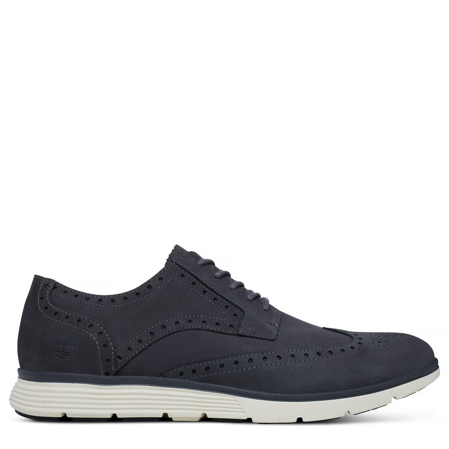 Timberland Men's Franklin Park Wingtip Oxford Slate Grey Forged Iron Nubuck