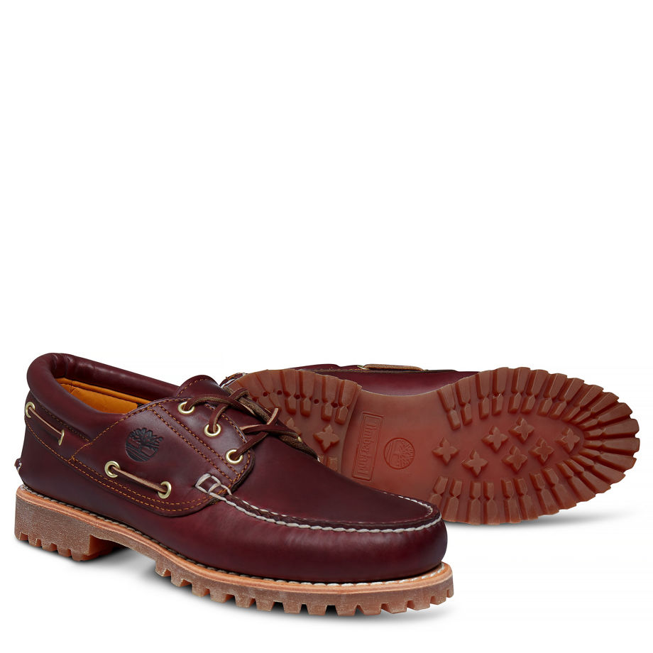 Timberland Men's 3-Eye Classic Lug Oxblood Burgundy Pull Up