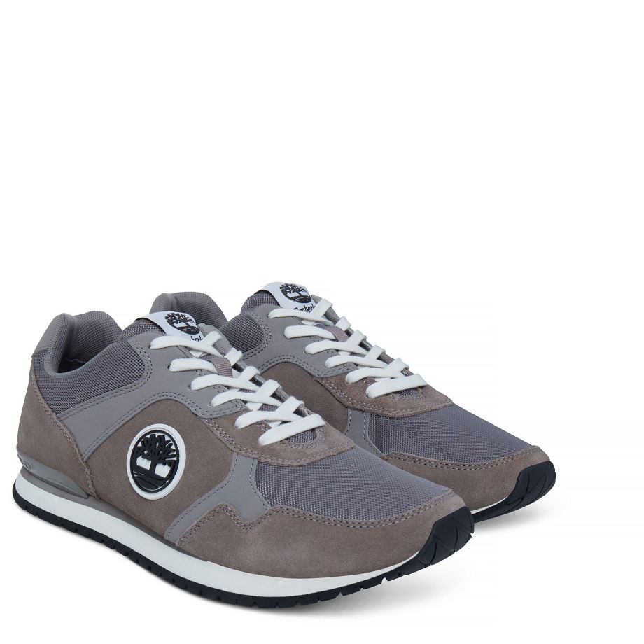 Timberland Men's Retro Runner Trainer Greige Falcon Hammer Suede