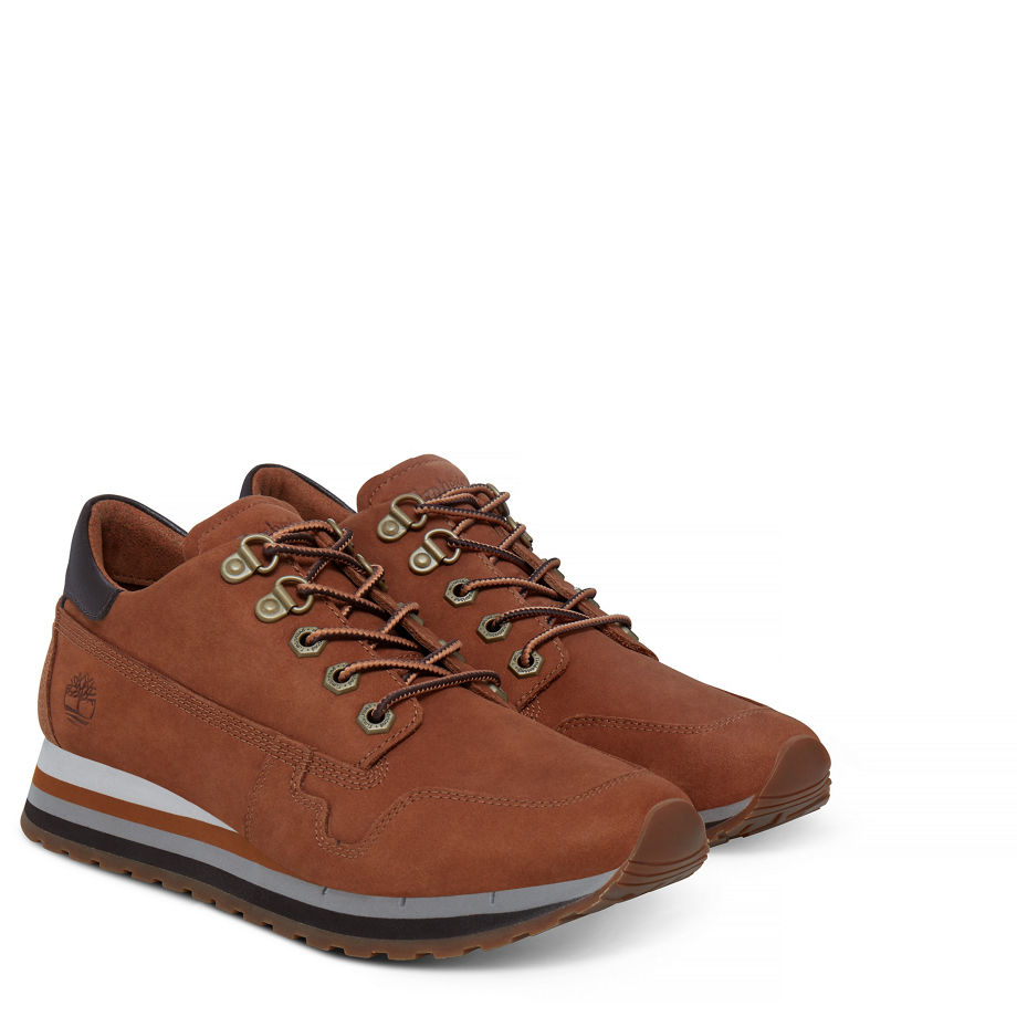 Timberland Women's Antwerp Air Leather Trainer Rust Mosquito Naturebuck (Rust)