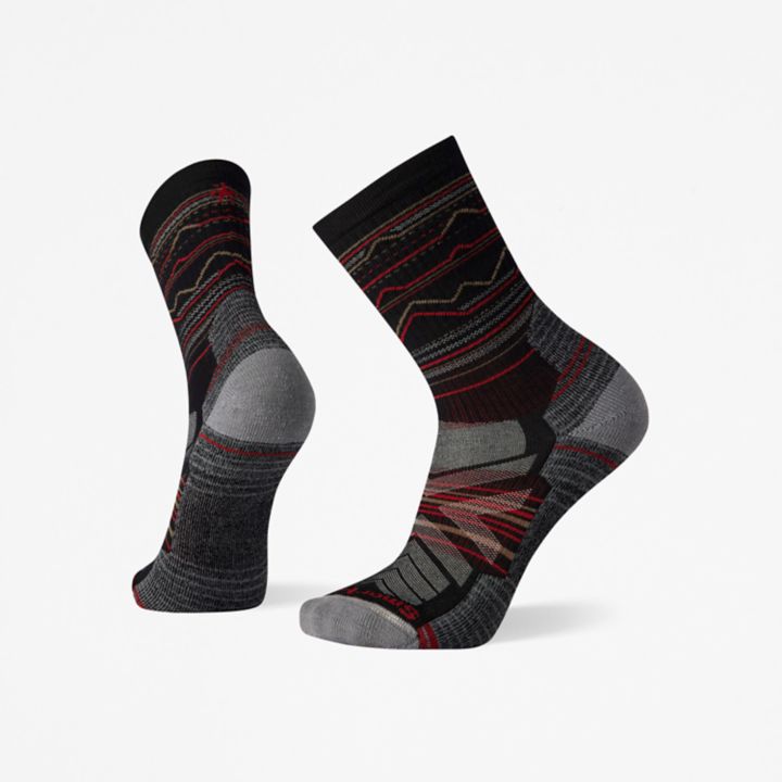Timberland Hike Light Cushion Mountain Range Pattern Crew Socks