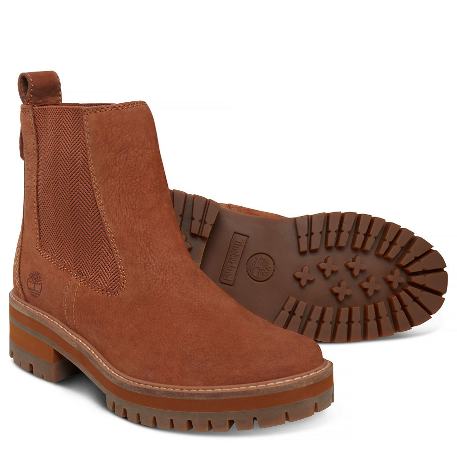 Timberland Women's Courmayeur Valley Chelsea Rust Rust Earthybuck