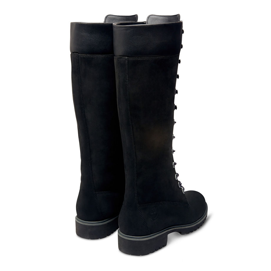 Timberland Women's Premium 14-Inch Boot Black Black Nubuck