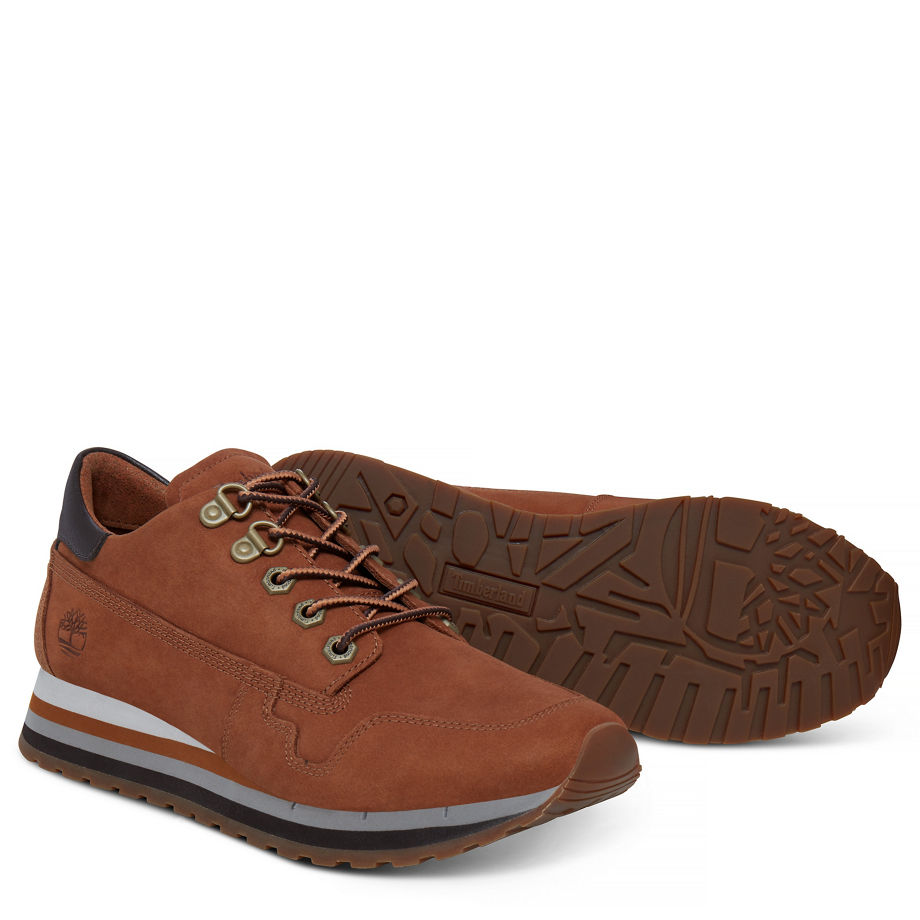 Timberland Women's Antwerp Air Leather Trainer Rust Mosquito Naturebuck (Rust)