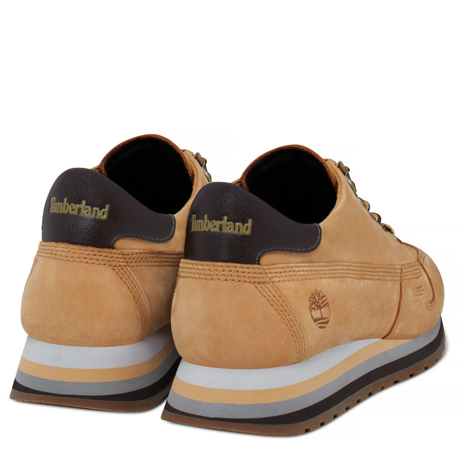 Timberland Women's Antwerp Air Leather Trainer Yellow Wheat Naturebuck