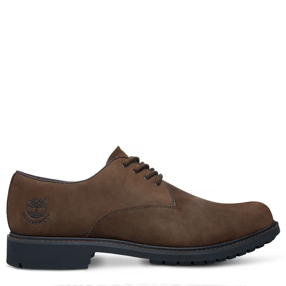 Timberland Men's Stormbuck Plain Toe Oxford Dark Brown Burnished Dark Brown Oiled