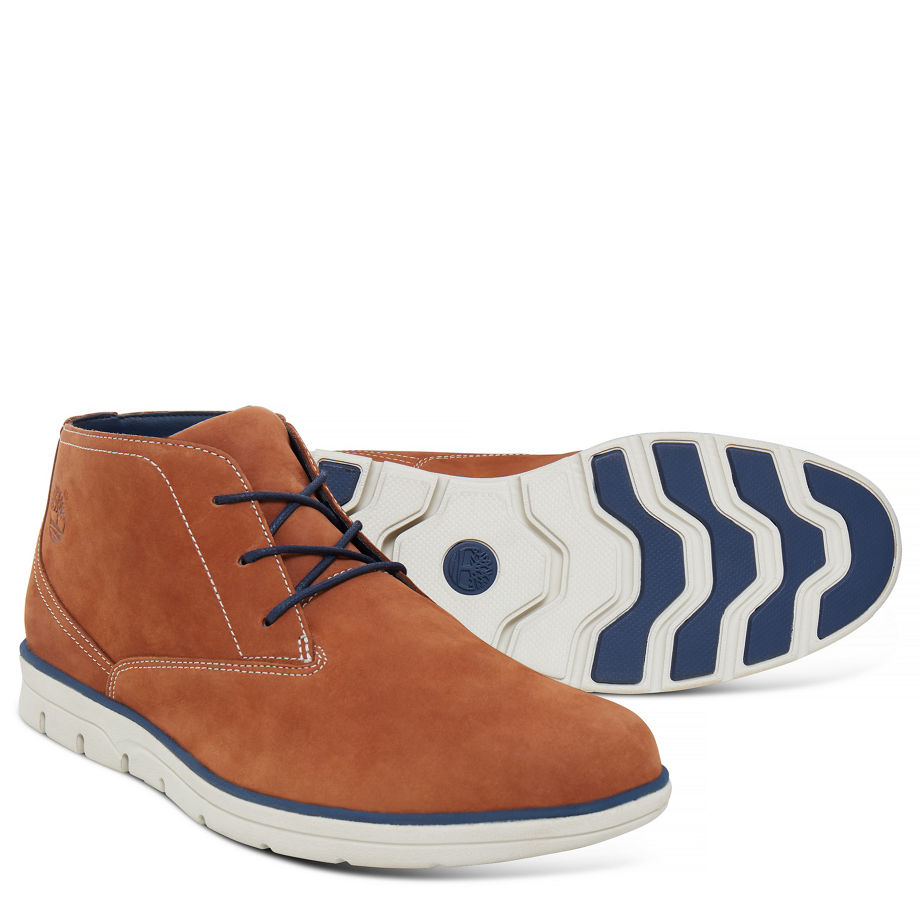 Timberland Men's Bradstreet Plain Toe Chukka Copper Saddle Nubuck